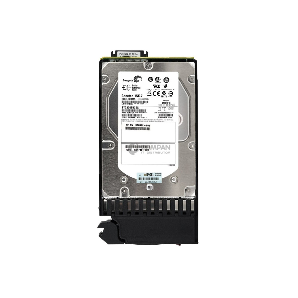 601775-001 HP HDD 300GB 15K SAS 6G 3.5" LFF HOT-SWAP FOR HP P2000